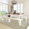 Flash Furniture 8'x40" White Table/2 Bench Set XA-FARM-4-WH-GG - alternate 1